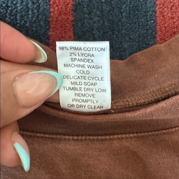 Peruvian Connection Rust Long Sleeve Top - Picture 5 of 6